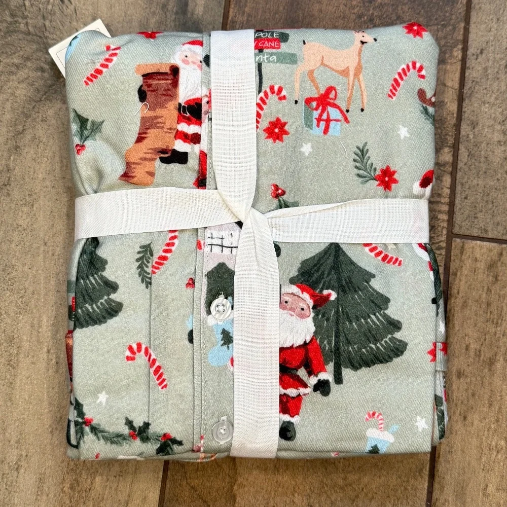 Candy Cane Village Flannel Pajama Set - PBK